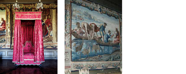 The third State Room: The Boughton State Bed; The Miraculous Draught of Fishes tapestry